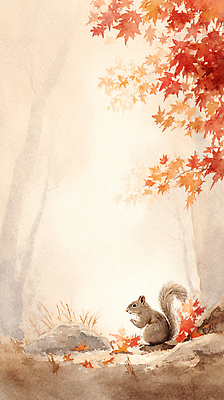 JPG 나무 동물 컬러 단풍 일러스트 자연 생명 풍경 햇빛 환경 고요 가을 생태 숲 포근함 땅 다람쥐 조용 뷰티풀 순간 국내일러스트 AI일러스트 AI콘텐츠 식물 계절 잎 태양 감각 설치류 생태계 파일형식