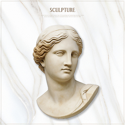 PSD 편집이미지 얼굴 예술 조각 석조 사람 조각상 머리카락 표현 우아함 그림 뷰티풀 디테일 이미지편집 컨셉 신체부위 조형물 머리 파일형식