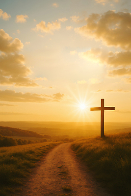 JPG 구름 편집이미지 종교 길 컬러 십자가 자연 하늘 산 풍경 초원 일상 태양 평화 고요 일몰 저녁 땅 조용 뷰티풀 이미지편집 AI컴퓨터그래픽 AI콘텐츠 자연요소 컨셉 라이프 노을 야간 생태계 파일형식