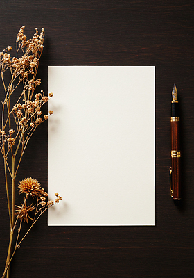 JPG 편집이미지 자연 서예 휴식 문구용품 사무실 평화 가을 기록 편지 조용 감성 드라이플라워 창의성 편집실사 AI포토 AI콘텐츠 한국전통 계절 꽃 컨셉 비즈니스 CG 오브젝트 생태계 파일형식