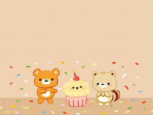 JPG 캐릭터 기념일 행복 컬러 일러스트 곰 디저트 장식 친구 파티 귀여움 케이크 축하 생일 컵케이크 즐거움 너구리 조화 국내일러스트 AI일러스트 AI콘텐츠 동물 감정 음식 컨셉 포유류 관계 이벤트 파일형식