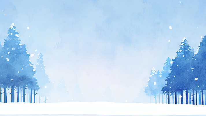 JPG 나무 겨울 일러스트 자연 하늘 풍경 파란색 평화 환경 고요 눈 신선 차가움 숲 눈발 흰눈 국내일러스트 AI일러스트 AI콘텐츠 자연요소 식물 계절 컬러 컨셉 날씨 눈_날씨 생태계 파일형식
