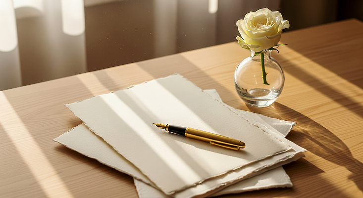 JPG 편집이미지 종이 창문 아침 장식 햇빛 만년필 꽃병 방 기록 분위기 책상 문서 조용 편집실사 AI포토 AI콘텐츠 주간 꽃 가구 컨셉 태양 펜 CG 파일형식