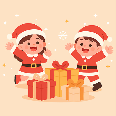 전통 계절 기념일 감정 컨셉 관계 표정 파일형식 벡터 크리스마스 선물 행복 놀이 축제 겨울 캐릭터 명절 옷 즐거움 축하 컬러 귀여움 가족 기쁨 웃음 새해 이벤트 일러스트 국내일러스트 AI파일