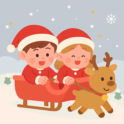 옷 계절 기념일 감정 크리스마스 포유류 관계 사슴 표정 사람 파일형식 벡터 어린이 겨울 썰매 산타옷 놀이 즐거움 풍경 오브젝트 루돌프 장식 행복 가족 친구 웃음 전통 축제 일러스트 국내일러스트 AI파일