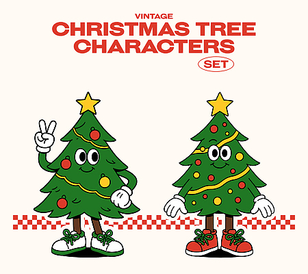 캐릭터 계절 기념일 감정 컨셉 크리스마스 관계 표정 파일형식 벡터 크리스마스트리 빈티지 장식 포즈 웃음 축제 컬러 친구 아이템 세트 크리스마스장식 평화 기쁨 겨울 일러캐릭터 일러스트 AI파일