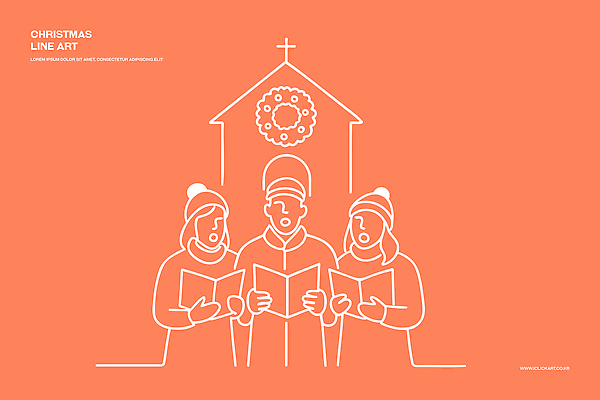 계절 기념일 감정 음악 다수 컨셉 일러스트 노래 관계 종교건축 사람 건물 파일형식 벡터 크리스마스 찬송가 여러명 교회 장식 겨울 축제 기쁨 문화 공동체 기본 평화 사랑 따뜻함 가족 축하 국내일러스트 AI파일 라인일러스트