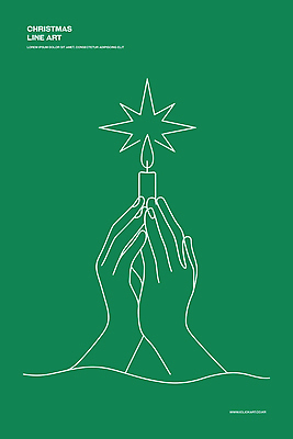 자연요소 기념일 감정 컨셉 일러스트 초 관계 이벤트 신체부위 파일형식 벡터 크리스마스 별 손 따뜻함 분위기 조명 축제 장식 행복 사랑 평화 종교 촛불 연말 가족 친구 국내일러스트 AI파일 라인일러스트