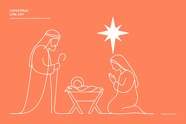 전통 기념일 종교 선 상징 크리스마스 라인일러스트 일러스트 가족 평화 축제 기도 출산 휴일 그림 마리아 아기예수 요셉 숭배 국내일러스트 AI파일 기독교 컨셉 관계 이벤트 예수 파일형식 벡터