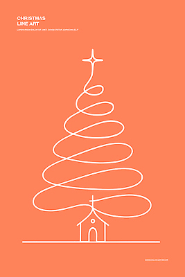 디자인 기념일 감정 문화 예술 상징 컬러 크리스마스 겨울 라인일러스트 일러스트 풍경 이벤트 장식 크리스마스트리 교회 축제 벽화 창의성 국내일러스트 AI파일 계절 종교건축 건물 그림 파일형식 벡터