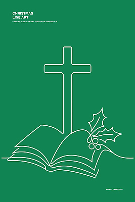 기념일 감정 종교 선 일러스트 종교용품 이벤트 감각 파일형식 벡터 십자가 성경 크리스마스 라인아트 상징 예술 디자인 모던 포근함 연말 축제 기독교 믿음 희망 백그라운드 장식 국내일러스트 AI파일 라인일러스트