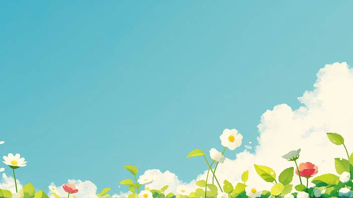 JPG 식물 잎 일러스트 자연 생명 풍경 초원 여름 파란색 평화 코스모스 뷰티풀 풍경화 차분 국내일러스트 AI일러스트 AI콘텐츠 계절 꽃 컬러 컨셉 그림 생태계 파일형식