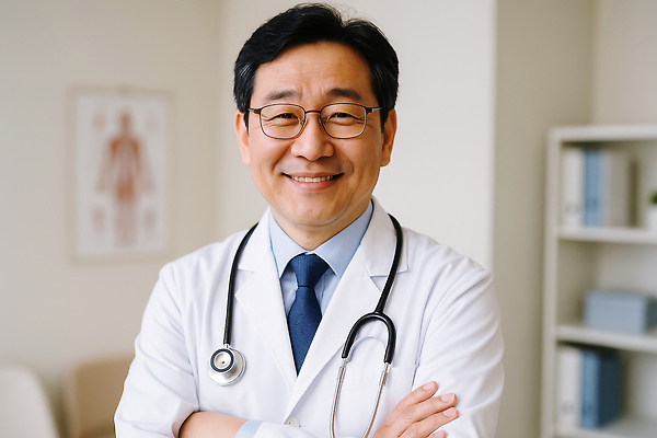 JPG 편집이미지 남자 행복 의학 건강 웃음 안전 치료 믿음 환자 의사 간호 서비스 상담 진료실 의료성형뷰티 편집실사 AI인물포토 AI콘텐츠 감정 표정 병원 사람 진료 의료진 CG 파일형식 AI포토