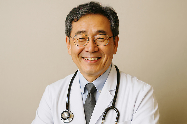 JPG 편집이미지 남자 의학 건강 병원 웃음 치료 믿음 환자 의료진 의사 가운 상담 전문 의료성형뷰티 편집실사 AI인물포토 AI콘텐츠 직업 옷 감정 표정 사람 CG 파일형식 AI포토