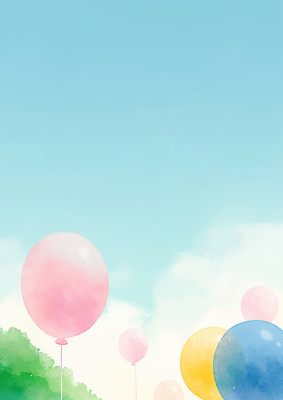 JPG 공원 감정 분홍색 컬러 일러스트 자연 하늘 아침 풍경 이벤트 여름 파란색 노란색 평화 봄 원형 즐거움 장면 풍선 국내일러스트 AI일러스트 AI콘텐츠 주간 도형 계절 공공시설 컨셉 생태계 파일형식