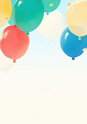 JPG 계절 일러스트 하늘 바람 이벤트 장식 빨간색 초록색 여름 파란색 노란색 파티 축제 자유 흰색 생일 즐거움 기분전환 풍선 국내일러스트 AI일러스트 AI콘텐츠 자연요소 기념일 감정 컬러 컨셉 날씨 파일형식