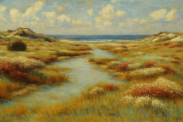 JPG 식물 감정 예술 바다 컬러 일러스트 자연 하늘 물줄기 풍경 초원 해변 여름 햇빛 고요 생태계 조용 뷰티풀 풍경화 차분 국내일러스트 AI일러스트 AI콘텐츠 계절 컨셉 물 태양 그림 파일형식