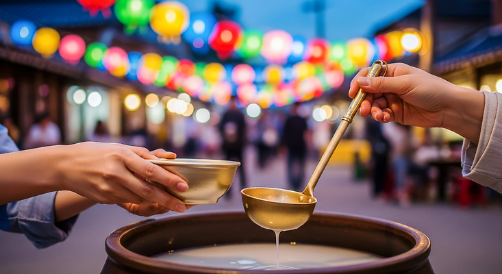 JPG 편집이미지 전통 감정 문화 음료 음식 조명 거리 대화 풍경 여러명 축제 만남 저녁 막걸리 나누기 누룽지 의료성형뷰티 편집실사 AI인물포토 AI콘텐츠 다수 컨셉 주류 말하기 사람 야간 CG 파일형식 AI포토