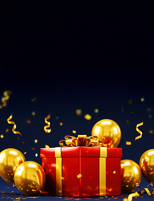 JPG 편집이미지 기념일 행복 선물 이벤트 장식 상자 장난감 파티 축제 기쁨 모임 금색 축하 풍선 색종이 이미지편집 AI컴퓨터그래픽 AI콘텐츠 감정 종이 컬러 컨셉 파일형식