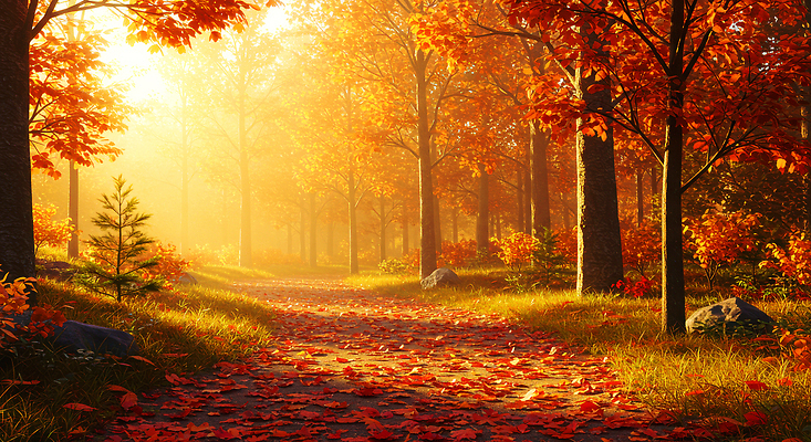 JPG 나무 편집이미지 길 컬러 단풍 잎 자연 조명 풍경 햇빛 평화 산책 가을 나뭇가지 숲 편집실사 AI포토 AI콘텐츠 식물 계절 컨셉 휴식 태양 CG 생태계 파일형식