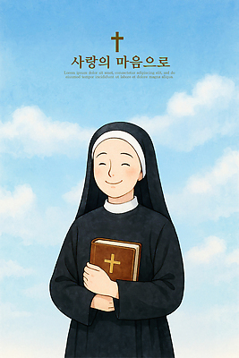 PSD 옷 여자 종교 일러스트 하늘 사랑 미소 일상 교회 평화 성경 기도 마음 신비 조용 수녀 국내일러스트 감정 컨셉 종교용품 종교건축 표정 사람 건물 라이프 천주교 파일형식