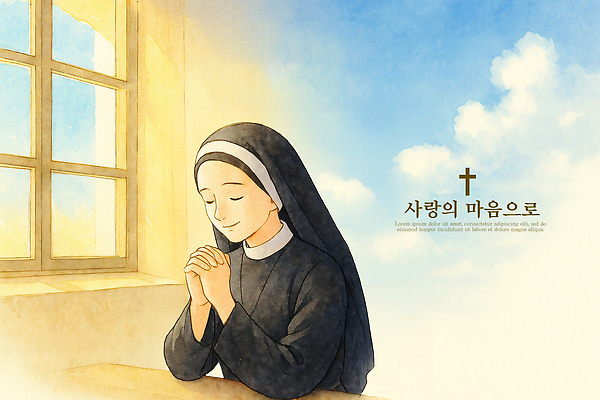 PSD 종교 일러스트 사랑 햇빛 교회 평화 고요 기도 창가 조용 일과 수녀 신의 국내일러스트 감정 컨셉 창문 종교건축 건물 태양 천주교 파일형식