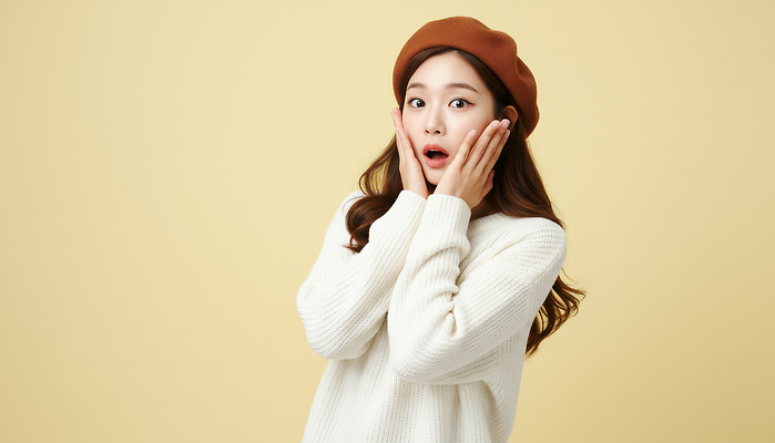 JPG 편집이미지 헤어스타일 손 여자 감정 얼굴 컬러 포즈 백그라운드 장신구 표정 촬영 놀람 의료성형뷰티 편집실사 AI인물포토 AI콘텐츠 사람 신체부위 CG 파일형식 AI포토