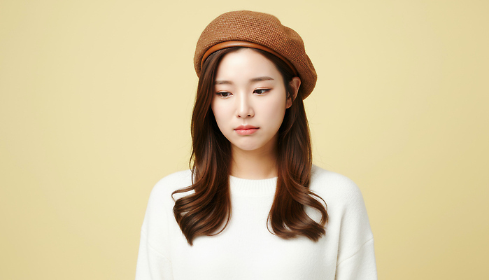 JPG 편집이미지 긴머리 여자 패션 감정 표정 미소 캐주얼 청춘 촬영 고민 의료성형뷰티 스타일 분홍색배경 편집실사 AI인물포토 AI콘텐츠 헤어스타일 옷 분홍색 백그라운드 컨셉 사람 CG 파일형식 AI포토