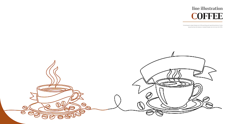 디자인 커피 음료 예술 일러스트 수채화 따뜻함 그래픽 장식 컵 갈색 검은색 카페 원두 편안함 그림 마감 국내일러스트 AI파일 식기 컬러 상점 감각 파일형식 벡터