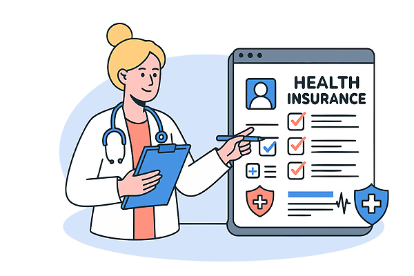 일러스트 의학 건강 관리 설명 안전 치료 건강관리 진료 환자 의사 정보 상담 문서 보험 의료보험 의료비 증명서 체크리스트 국내일러스트 AI파일 모션 의료진 파일형식 벡터 비용