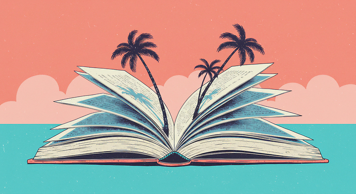 JPG 디자인 문화 여유 예술 바다 일러스트 상상 자연 열대 이야기 풍경 책 독서 평화 일몰 열대나무 뷰티풀 창의성 디지털아트 국내일러스트 AI일러스트 AI콘텐츠 나무 감정 컨셉 노을 생태계 파일형식