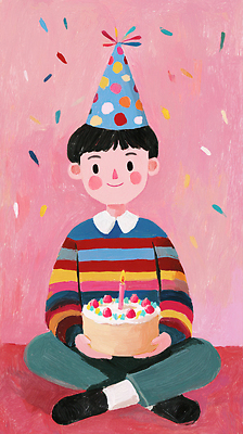 JPG 행복 어린이 일러스트 가족 웃음 소년 장식 친구 파티 케이크 기쁨 고깔모자 축하 생일 즐거움 소원 뷰티풀 소원빌기 분홍색배경 국내일러스트 AI일러스트 AI콘텐츠 모자_잡화 기념일 남자 감정 분홍색 백그라운드 컨셉 관계 디저트 표정 사람 이벤트 파일형식