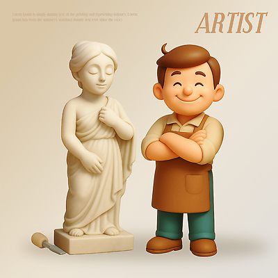 PSD 편집이미지 손 예술 조각 미소 조각상 도구 자신감 작업실 공예 작품 예술가 조각칼 마무리 조각가 창작 편집3D 감정 표정 미술 취미 신체부위 조형물 3D 칼 파일형식