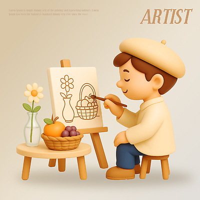 PSD 편집이미지 꽃 행복 어린이 예술 과일 탁자 앉기 바구니 색칠 그리기 그림 캔버스 비닐 창의성 편집3D 식물 감정 가구 모션 재질 사람 3D 파일형식