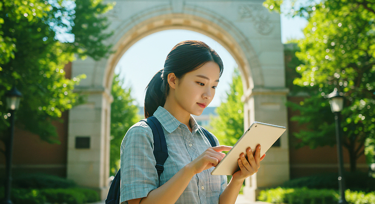 JPG 나무 편집이미지 학생 교육 대학생 모션 자연 기술 실험 학습 태블릿 햇빛 정보 집중 대학교 신입생 의료성형뷰티 편집실사 AI인물포토 AI콘텐츠 식물 컨셉 학교 전자제품 스마트기기 태양 CG 생태계 파일형식 AI포토