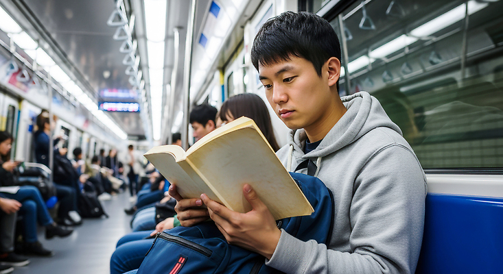 JPG 편집이미지 문화 남학생 청소년 대중교통 여러명 일상 책 학습 독서 도시 전철 편안함 조용 승객 빈자리 의료성형뷰티 편집실사 AI인물포토 AI콘텐츠 학생 교육 남자 육상교통 교통수단 다수 사람 라이프 감각 CG 파일형식 AI포토