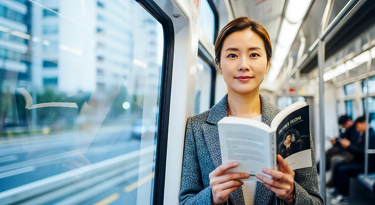 JPG 편집이미지 여자 문화 여행 이동 대중교통 서울 풍경 여러명 일상 책 독서 도시 전철 집중 커뮤니티 의료성형뷰티 편집실사 AI인물포토 AI콘텐츠 육상교통 교통수단 다수 컨셉 한국 사람 라이프 CG 파일형식 AI포토