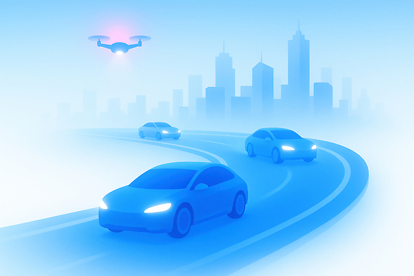 JPG 도로 백그라운드 이동 곡선 일러스트 자동차 하늘 미래 기술 풍경 일상 파란색 운전 도시 모던 신호 감시 네비게이션 드론 전기자동차 인프라 국내일러스트 AI일러스트 AI콘텐츠 길 선 육상교통 컬러 컨셉 교통시설 모션 라이프 파일형식