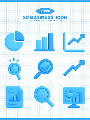 PSD 아이콘 디자인 비즈니스 통계 그래프 그래픽 3D아이콘 3D 자료 분석 UI 서류판 소프트웨어 창의성 컨셉 사무용품 디지털합성 파일형식