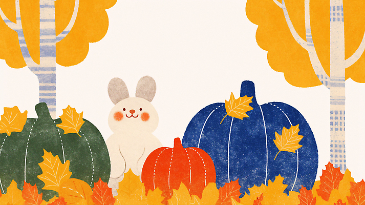 JPG 식물 동물 전통 사계절 계절 컬러 단풍 일러스트 자연 놀이 호박 풍경 여름 농장 귀여움 정원 금색 토끼 뷰티풀 국내일러스트 AI일러스트 AI콘텐츠 컨셉 잎 농업 채소 포유류 반려동물 생태계 파일형식