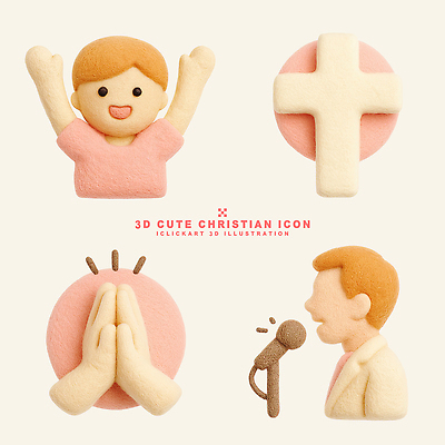 PSD 편집이미지 캐릭터 디자인 기독교 종교 예술 성경 기쁨 기도 표현 기독교인 예배 소통 존재 편집3D 감정 컨셉 종교용품 3D 파일형식