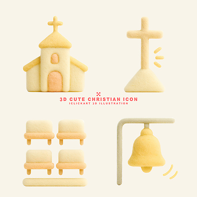 PSD 편집이미지 디자인 기독교 컬러 조각 십자가 의자 아이디어 3D 교회 귀여움 초인종 디지털아트 편집3D 종교 가구 컨셉 종교건축 건물 종 디지털합성 파일형식