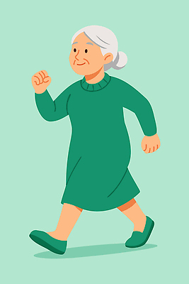 패션 노년 감정 할머니 상징 일러스트 모션 표정 건강 소녀 일상 생활 운동 평화 걷기 귀여움 활발 그림 노화 국내일러스트 AI파일 여자 어린이 컨셉 성인 라이프 파일형식 벡터