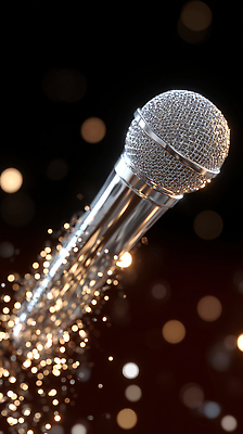 JPG 편집이미지 예술 음악 연주 기술 빛 반짝임 소리 공연 장비 무대 화려 분위기 마이크 아티스트 창작 편집3D AI컴퓨터그래픽 AI콘텐츠 직업 음향기기 컨셉 모션 문화예술 이벤트 3D 파일형식