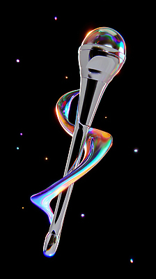 JPG 편집이미지 디자인 예술 음악 컬러 백그라운드 빛 우주 화려 신비 마이크 장면 창의력 효과 편집3D AI컴퓨터그래픽 AI콘텐츠 음향기기 컨셉 문화예술 3D 파일형식