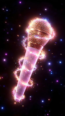 JPG 편집이미지 예술 음악 기술 빛 반짝임 우주 소리 공연 꿈 장비 무대 마이크 창의성 환상 편집3D AI컴퓨터그래픽 AI콘텐츠 음향기기 컨셉 모션 문화예술 이벤트 3D 파일형식