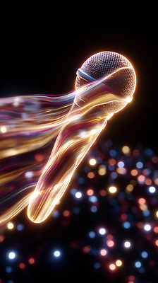 JPG 편집이미지 디자인 예술 음악 컬러 백그라운드 모션 기술 빛 소리 공연 신비 마이크 창의성 편집3D AI컴퓨터그래픽 AI콘텐츠 음향기기 컨셉 문화예술 이벤트 3D 파일형식