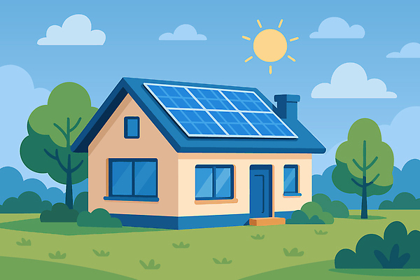 나무 디자인 일러스트 자연 주택 풍경 초원 건물 생활 햇빛 환경 정원 에너지 모던 태양에너지 패널 국내일러스트 AI파일 식물 건축물 태양 그린에너지 생태계 파일형식 벡터