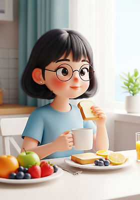 JPG 편집이미지 음료 과일 창문 모션 탁자 딸기 소녀 햇빛 평화 주방 아침식사 오렌지주스 레몬 블루베리 편집3D AI컴퓨터그래픽 AI콘텐츠 여자 어린이 가구 컨셉 태양 3D 식사 과일주스 파일형식