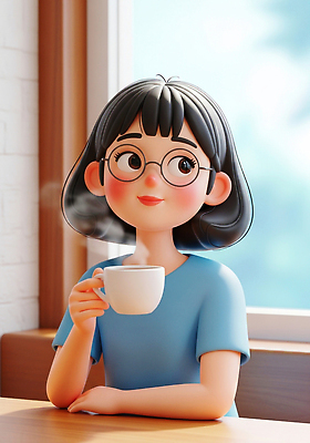 JPG 편집이미지 행복 안경 커피 음료 따뜻함 미소 소녀 내부 일상 햇빛 카페 편안함 오브젝트 샷 편집3D AI컴퓨터그래픽 AI콘텐츠 잡화 여자 감정 어린이 자세 표정 라이프 태양 3D 상점 감각 파일형식